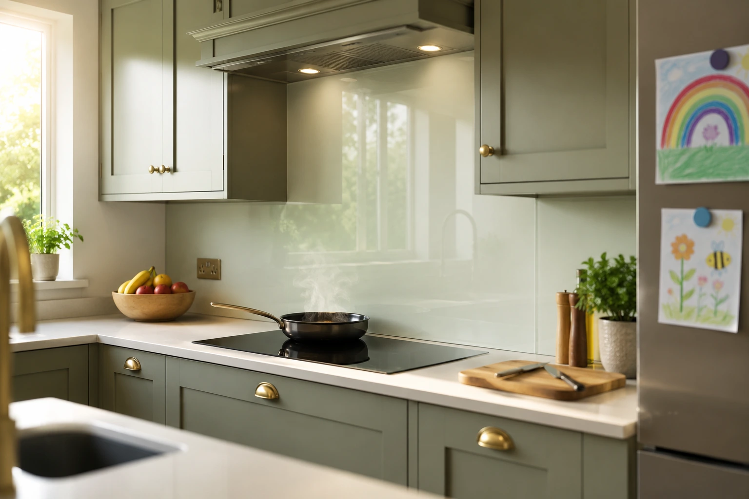 toughened glass splashbacks family homes
